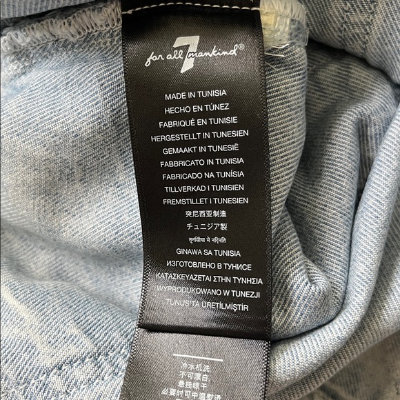 7 For All Mankind Lustre Easy Straight Wide Leg Jeans Denim Light Womens 28 - Picture 10 of 16